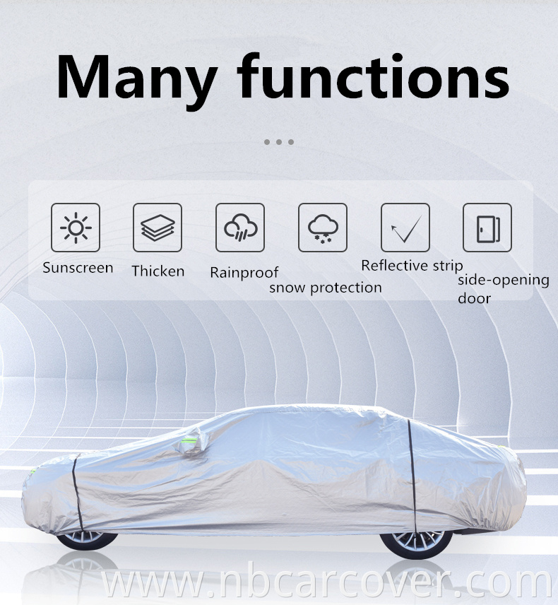 Automobiles accessories portable design customized color water proof PEVA car cover with logo